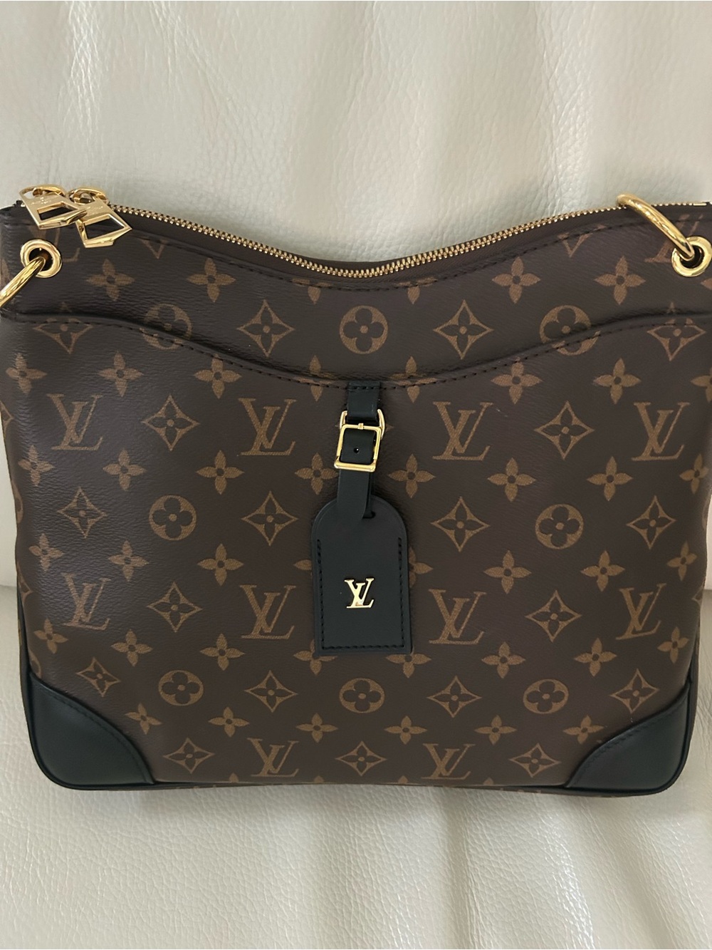 Louis Vuitton Monogram Canvas Brown & Black Shoulder Bag